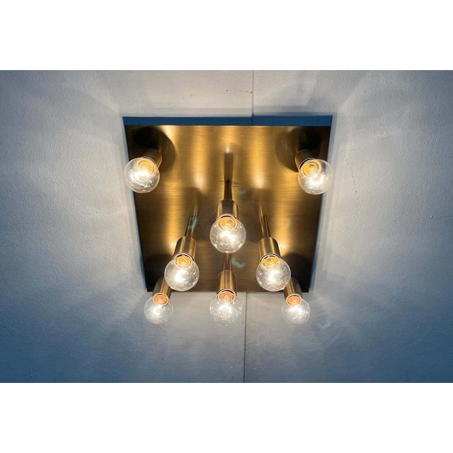Vintage German Brass Ceiling Lamp from Sölken, 1970s For Sale - Image 14 of 18
