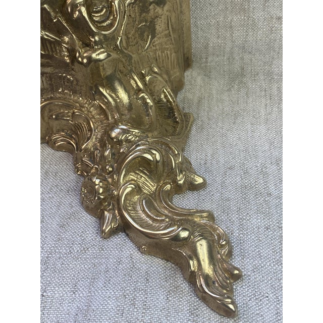 Metal Small Rococo-Style Bronze Wall Console, 1950s For Sale - Image 7 of 14
