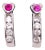 14 Karat White Gold Diamond and Ruby Earrings Latch Back 0.40 TDW, A Pair For Sale