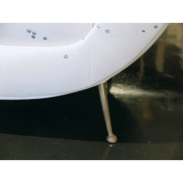 Metal 1950s Pair of Italian Mid-Century Lounge Chairs With Rounded Design For Sale - Image 7 of 8