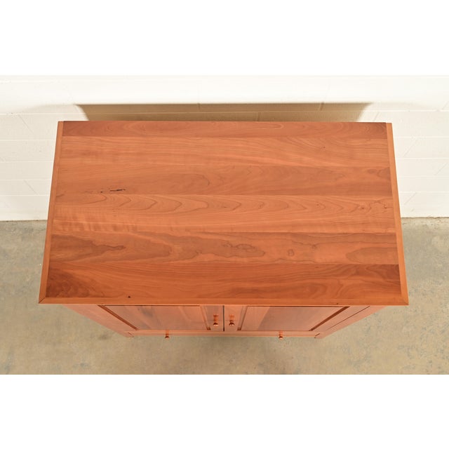 Harden Furniture Arts and Crafts Shaker Solid Cherry Wood Media Cabinet For Sale - Image 15 of 18
