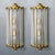 Vintage Art Deco Light Old Lamp Wall Sconces Fixture Brass & Ribbed Glass Rod Ship Light - a Pair For Sale - Image 4 of 4