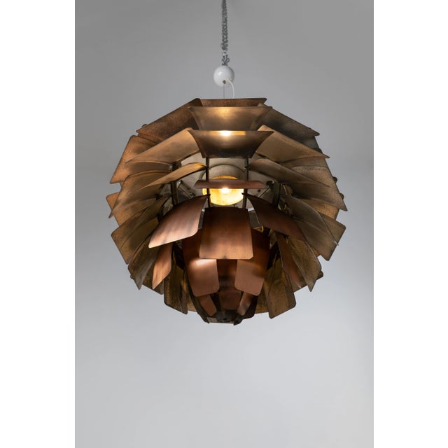 Large Copper Artichoke Light by Poul Henningsen for Louis Poulsen, 1950s For Sale - Image 5 of 11
