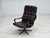 Scandinavian Swivel Armchair in Patchwork Leather, 1970s For Sale - Image 16 of 18