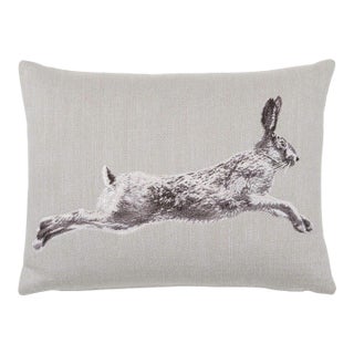 Hare Country Linen Tapestry Cushion With Feather Filler - 33x46cm (13"x18") For Sale
