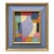 Contemporary Abstract "Periwinkle Blue" Oil Painting in Vintage Painted Frame For Sale