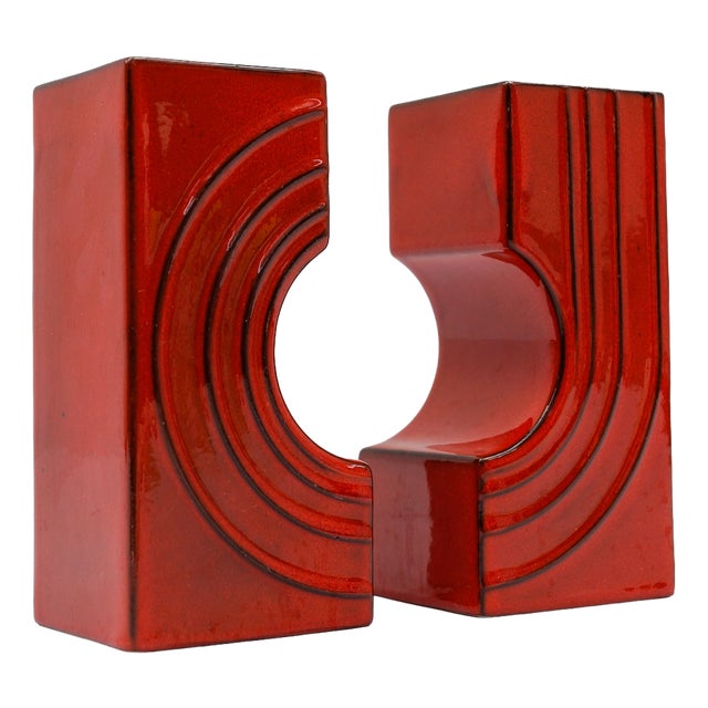 Ceramic Cyclone Vases by Cari Zalloni for Steuler, 1970s, Set of 2 For Sale