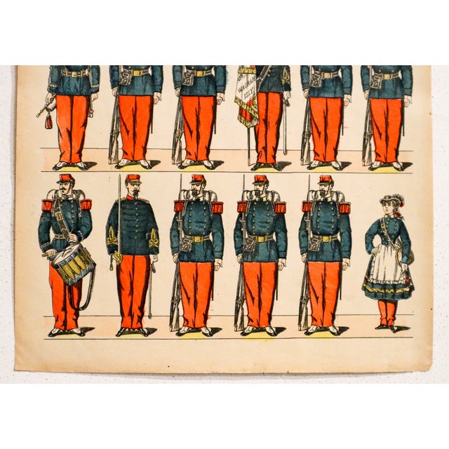 French 1880s - 1890s French Military Print - Imagerie d'Épinal #63 - Infanterie For Sale - Image 3 of 3