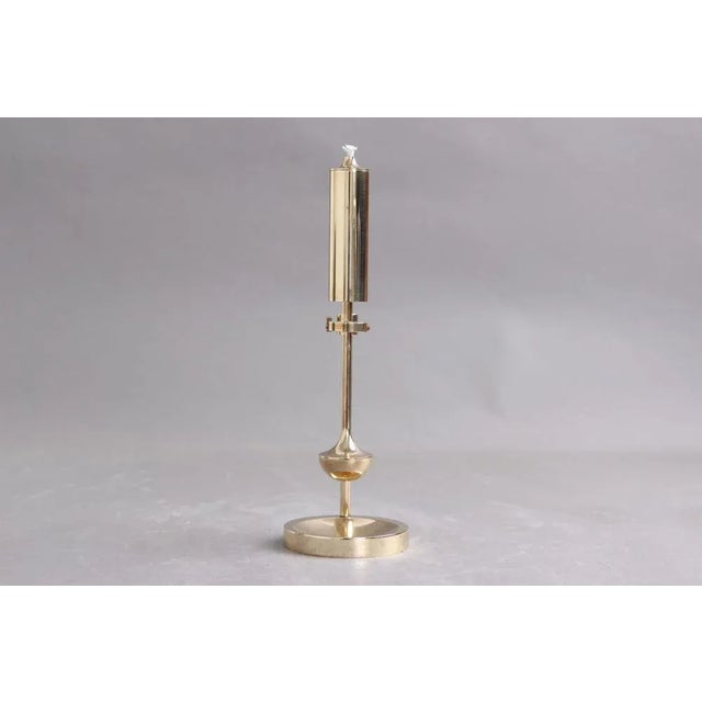 1970s Danish Ship Oil Lamp in Brass with Gyro Suspension, 1970s For Sale - Image 5 of 8