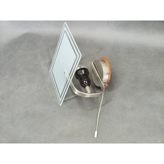 1940s Art Deco Glass Wall Lights, Czechoslovakia, 1940s, Set of 2 For Sale - Image 5 of 11