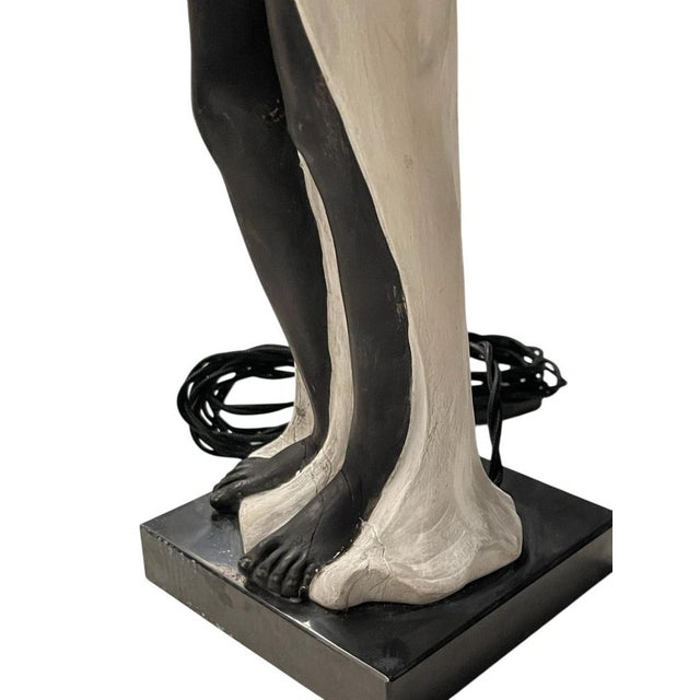 Vintage African Sculptural Plaster Lamp, 1950s For Sale - Image 9 of 11