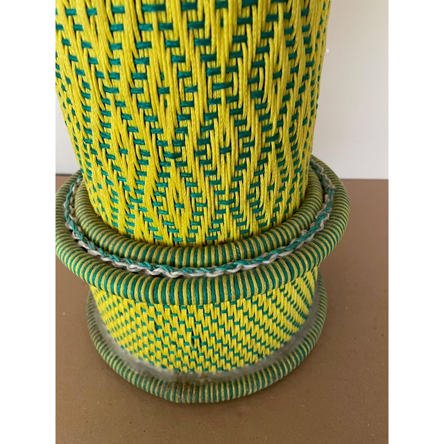 Mid-Century Modern Vintage Umbrella Stand in Green, 1950s For Sale - Image 3 of 8