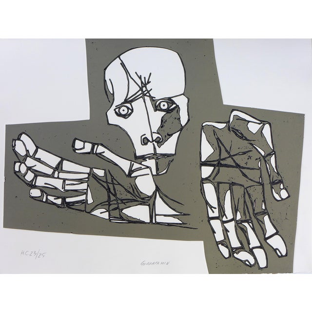 Oswaldo Guayasamin, Las Manos Desoladas, 1973, Engraving For Sale