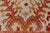 Salmon Antique Turkish Oushak With Elegant Motifs in Red, Ivory, Gold and Salmon Pink 7 X 9'8 For Sale - Image 8 of 15