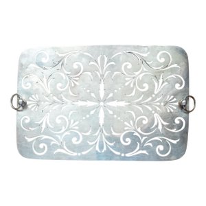 18th Century English George II Sterling Silver Pierced Dish Insert by Joseph Sanders