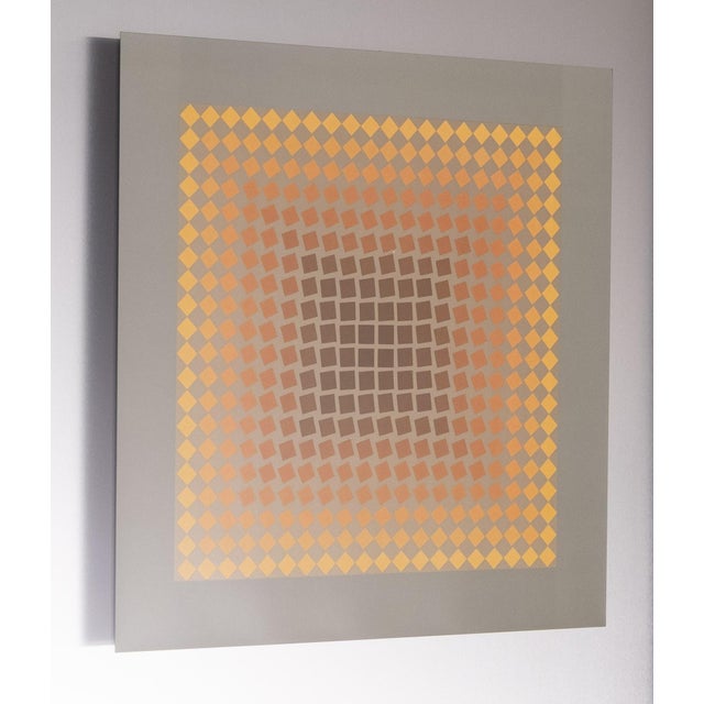 Original heliogravure print by Victor Vasarely. Op Art 1971 The title, publisher, year and dimensions of the original work...