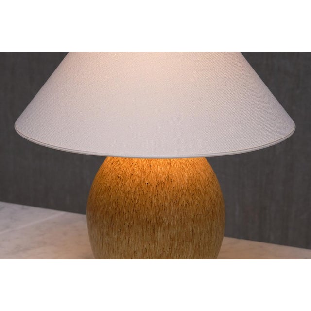 Large Speckled Ceramic Table Lamp by Bruno Karlsson for Ego Stengods, Sweden, 1960s For Sale - Image 4 of 12
