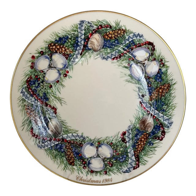 1984 Lenox Colonial Christmas Wreath Issue Rhode Island For Sale