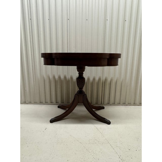 Brown Early 1900s Duncan Phyfe Style Mahogany Folding Game Table With Brass Claw Feet For Sale - Image 8 of 13