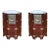 Side Tables Octagonal Mahogany and Brass - A Pair For Sale