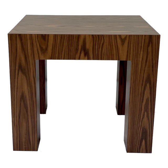 Mid 20th Century Laminate End Table, Nightstand, or Desk With Drawer Milo Baughman Style For Sale