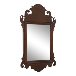 Virginia Metalcrafters Mahogany Colonial Williamsburg Petite Wall Mirror For Sale