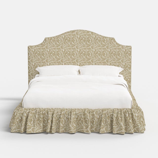 Not Yet Made - Made To Order Stoffer Home x Cloth & Company Thelma Ruffle Platform Bed in Geogian Vine Dijon, Queen For Sale - Image 5 of 7
