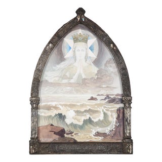 Yvonne Clarinval, La Vierge des Mers, 1910, Mixed Media For Sale