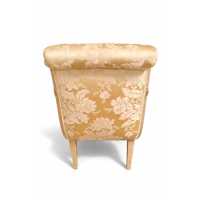 Mid 20th Century Mid 20th Century Tufted Empire Slipper Accent Chair – Pickfair Estate of Mary Pickford – Mid-Century Old Hollywood For Sale - Image 5 of 8