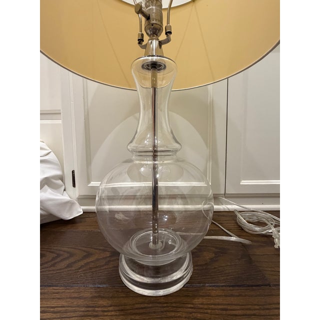 Elegant Glass Table Lamp with Shade