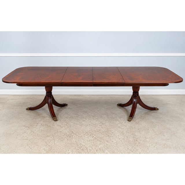Jonathan Charles Large Mahogany Dining Room Table For Sale - Image 11 of 18