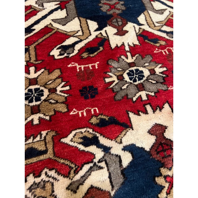 1950s Vintage Kazak Wool Rug For Sale - Image 5 of 10