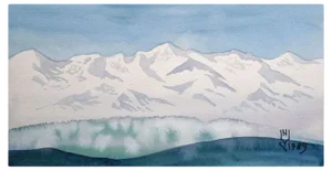 Nikolai Uvarov, Mountains, 1989, Watercolor