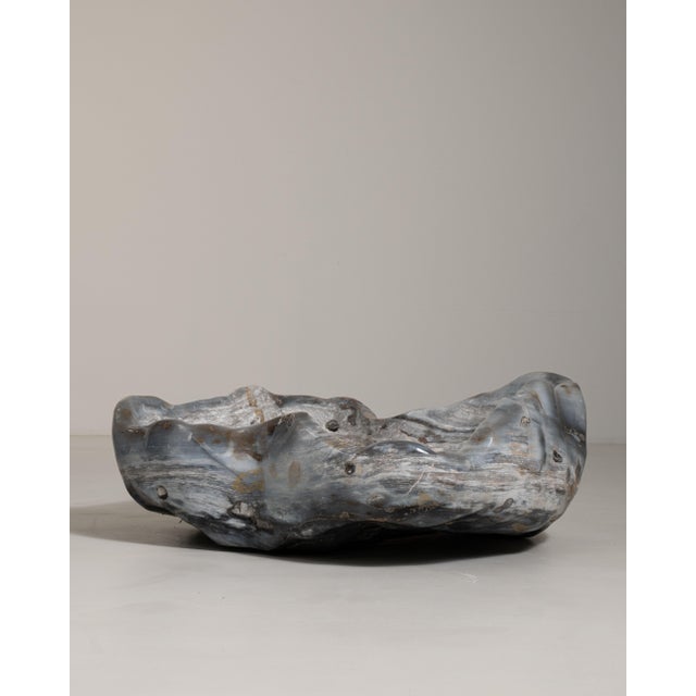 Mid 20th Century Mid 20th Century Brazil Light Gray Agate Decorative Bowl For Sale - Image 5 of 15