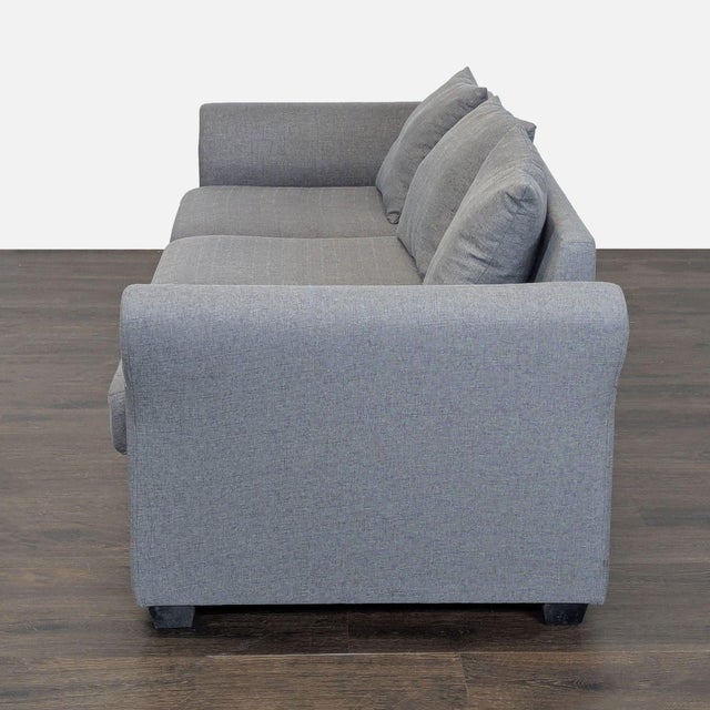 Modern Modern 3-Seat Gray Sofa With Cushions For Sale - Image 3 of 9