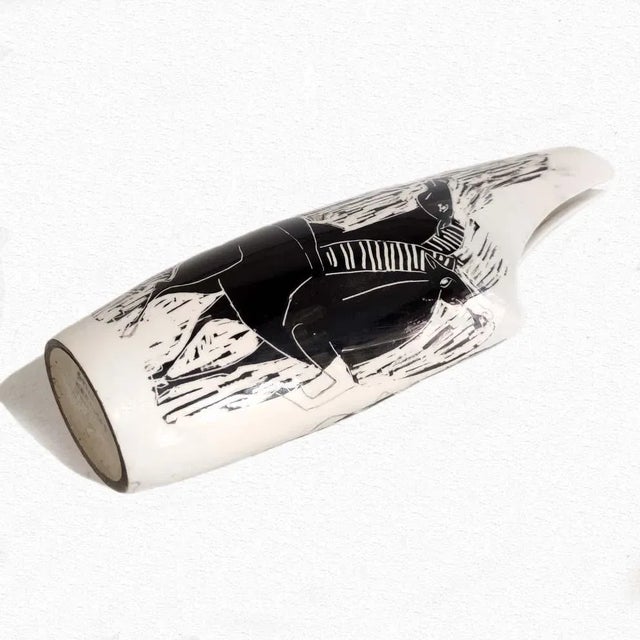 Ceramic Ceramic Vase by Camillo Chigo for Keramos di Camillo Chigo, 1950s For Sale - Image 7 of 12