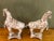 Pair of Chinese Tang Horses In old white paint. Retains old China stamp on the underneath.