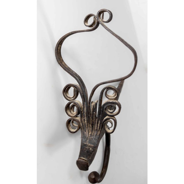 We are selling this nice simple 18th or 19th century Handwrought Blacksmith made iron hook. This hook has simple spiral...