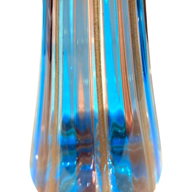 Mid-Century Modern Mid 20th Century Italian Murano Art Glass Decanter Style After Gio Ponti Venini For Sale - Image 3 of 14
