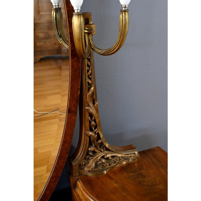 Art Deco Mahogany and Thuya Dressing Table, 1920 For Sale - Image 10 of 18