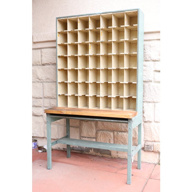 Vintage Industrial Mail Sorter Bar Shelf / Desk Chairish