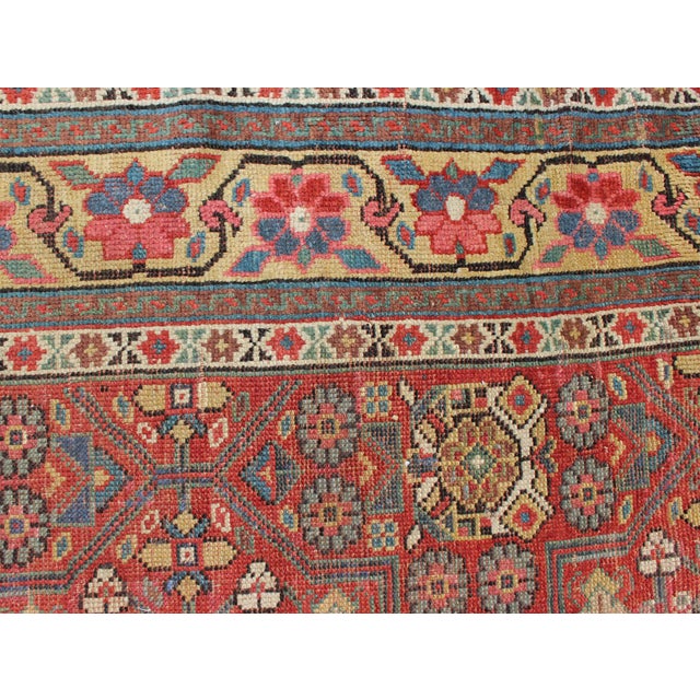 Late 19th Century Antique Kurdish Gallery Runner in All-Over Geometric Design 6'0"x12'6" For Sale - Image 5 of 12