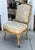 Antique 18th C Giltwood Silk Damask Chair.