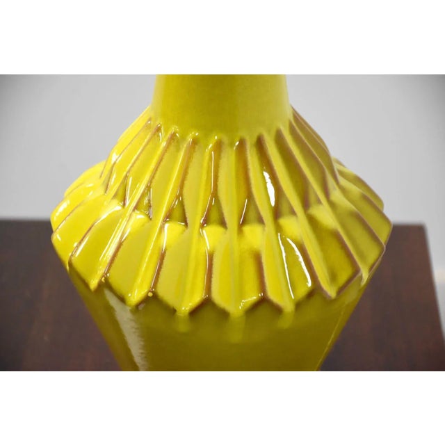 1960s Mid Century Yellow Table Lamp For Sale - Image 5 of 7