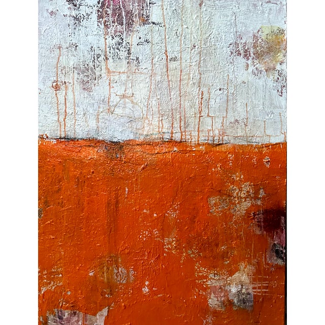 Many layers of mixed media on stretched canvas. materials and techniques include acrylic, glazes, washes, various drawing...