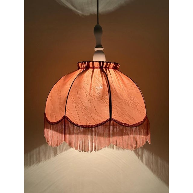Pink Fabric Pendant Light in the style of Hans-Agne Jakobsson, 1970s For Sale - Image 12 of 13