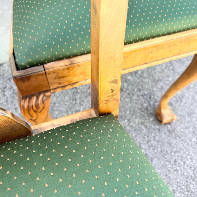 Vintage Chippendale Style Ball in Claw Dining Chairs - Set of 4 For Sale - Image 9 of 11