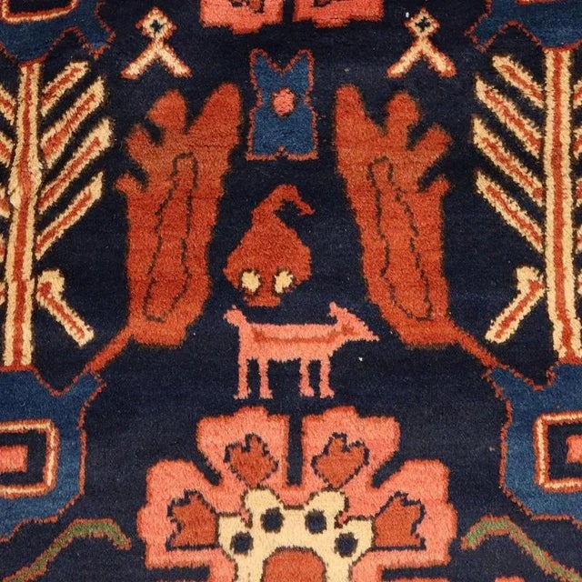 Textile Antique Handmade Heavy Knot Wool Peshawar Rug For Sale - Image 7 of 10