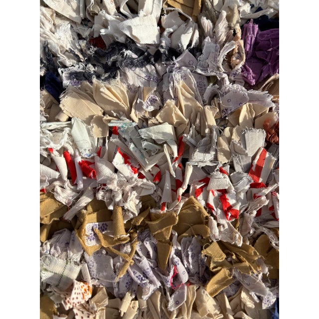 Moroccan Artist Stunning Berber Moroccan Boucheoruite Cotton Rug For Sale - Image 4 of 10