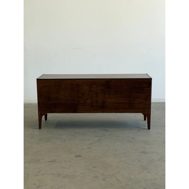 Brown Mid Century Modern 9 Drawer Dresser For Sale - Image 8 of 9